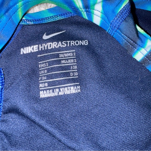 Nike Women’s One-Piece Swimsuit - Blue and Green - Picture 3 of 3